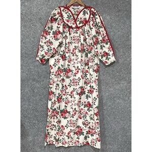 Vintage Circa 2000 Womens Floral Cotton Nightgown Size S Cottagecore Made in USA